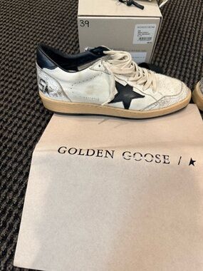 Golden Goose women’s White & Black Superstar Low-Top Sneaker